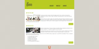 miniature green office web page